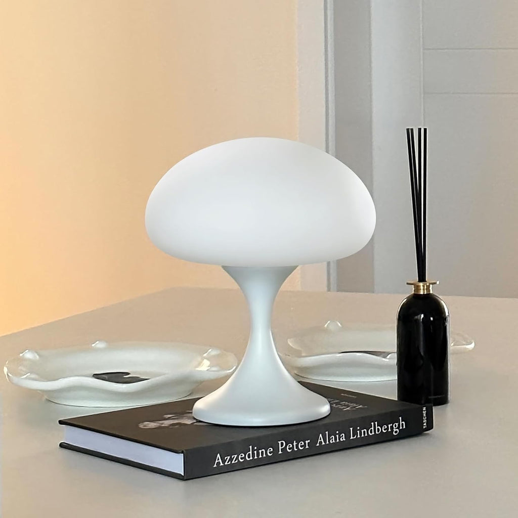 White jellyfish lamp lifestyle with diffuser