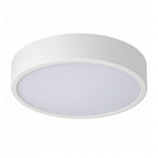 22cm white slim round LED ceiling light, on white