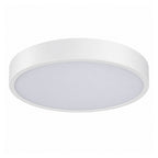 30cm white slim round LED ceiling light, on white