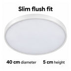 40cm white slim round LED ceiling light, 5 cm slim profile and diameter