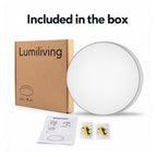 40cm white slim round LED ceiling light, what's in the box