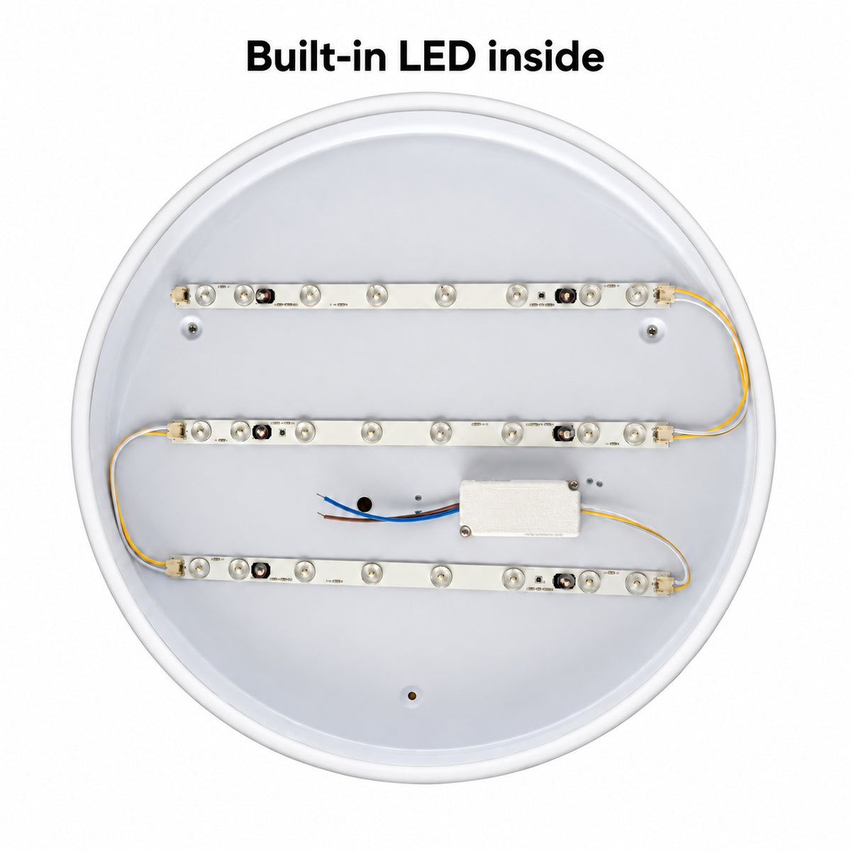 40cm white slim round LED ceiling light, built-in LED inside