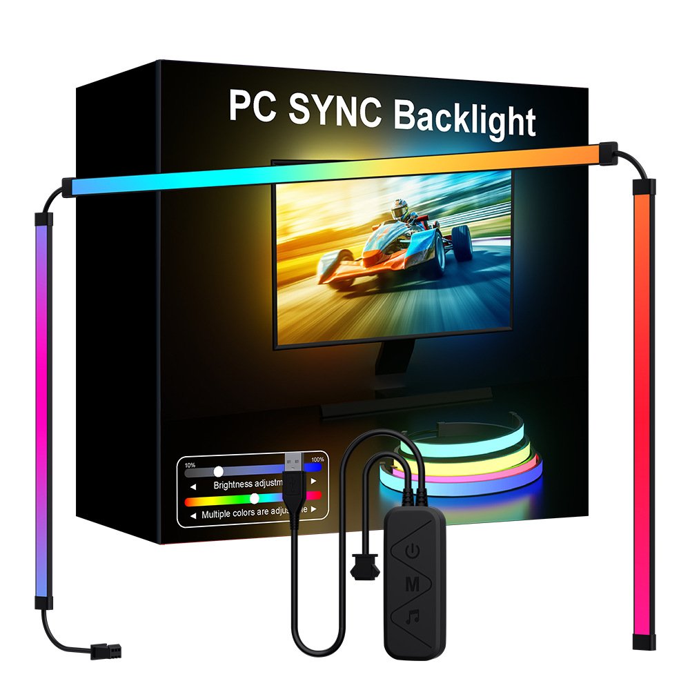 Screen sync RGB monitor backlight LED strip - white background product view
