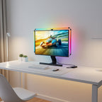 Ambilight monitor LED strip for home office workspace setup