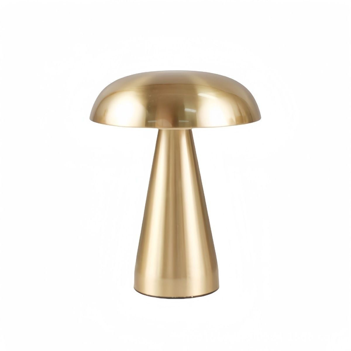 rechargeable LED mushroom table lamp gold - white background hero shot