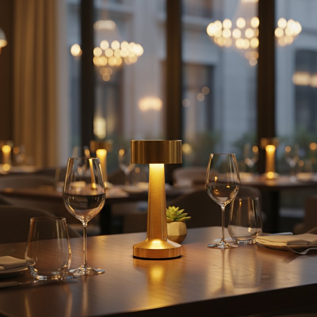 Nordic LED Metal Retro Table Lamp - Cafe dining table ambiance