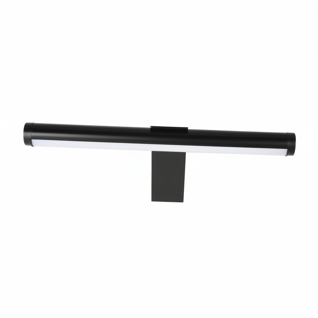 Rechargeable Mirror Light - Black - Pure White Background