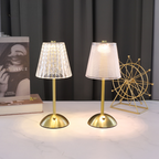 Crystal Small Table Lamp - Rechargeable Touch Night Light