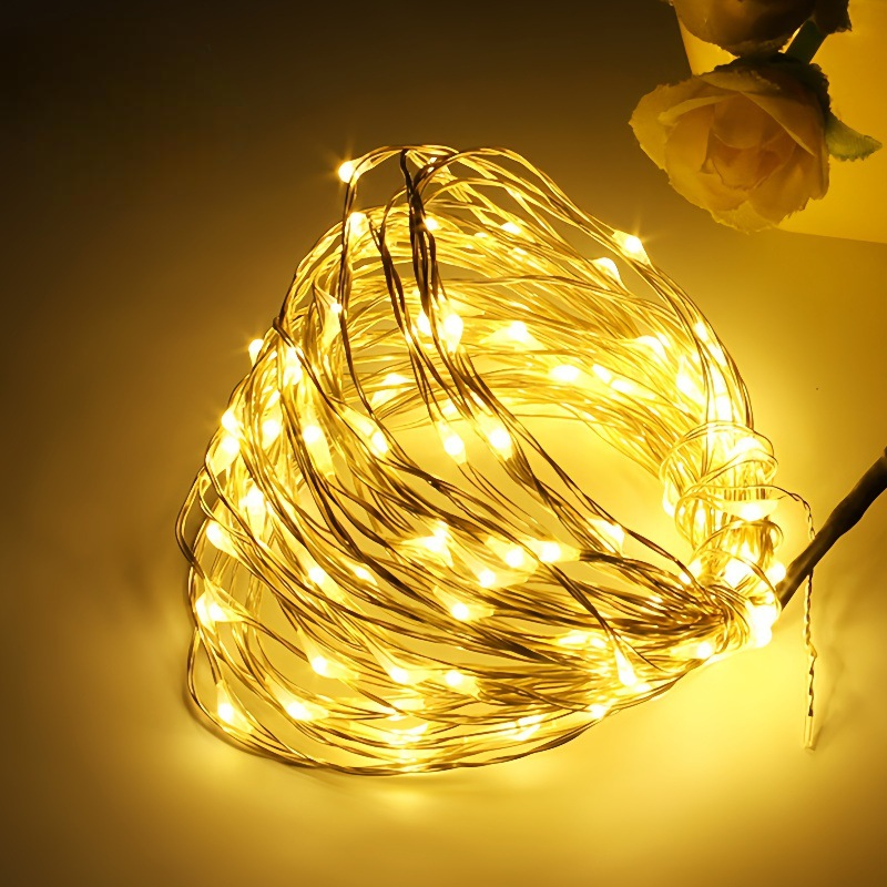 200 Copper-Wire Fairy Lights lights with 8 modes + Solar panel