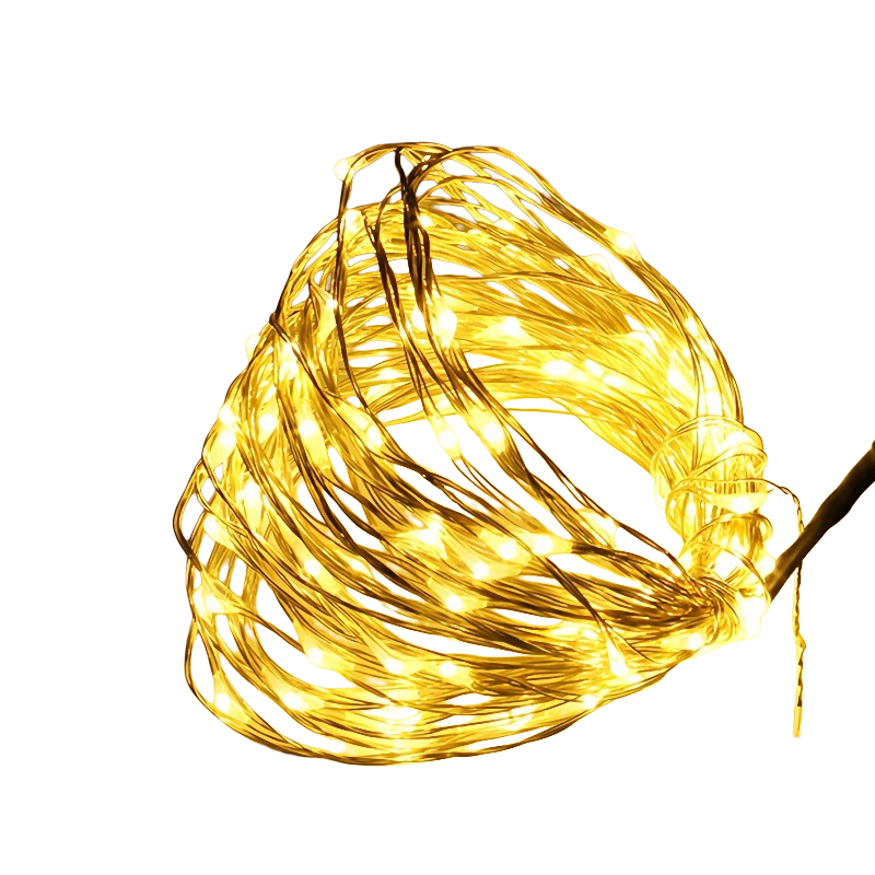 200 Copper-Wire Fairy Lights lights with 8 modes + Solar panel