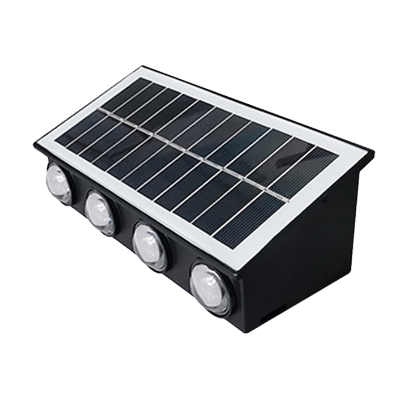 LED Solar Wall Lamp | Cord-Free Outdoor Warm Light, 4–8 Heads