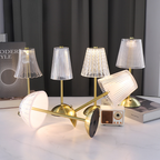 Crystal Small Table Lamp - Rechargeable Touch Night Light