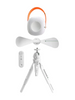 Rechargeable Camping Fan with LED Light & Remote