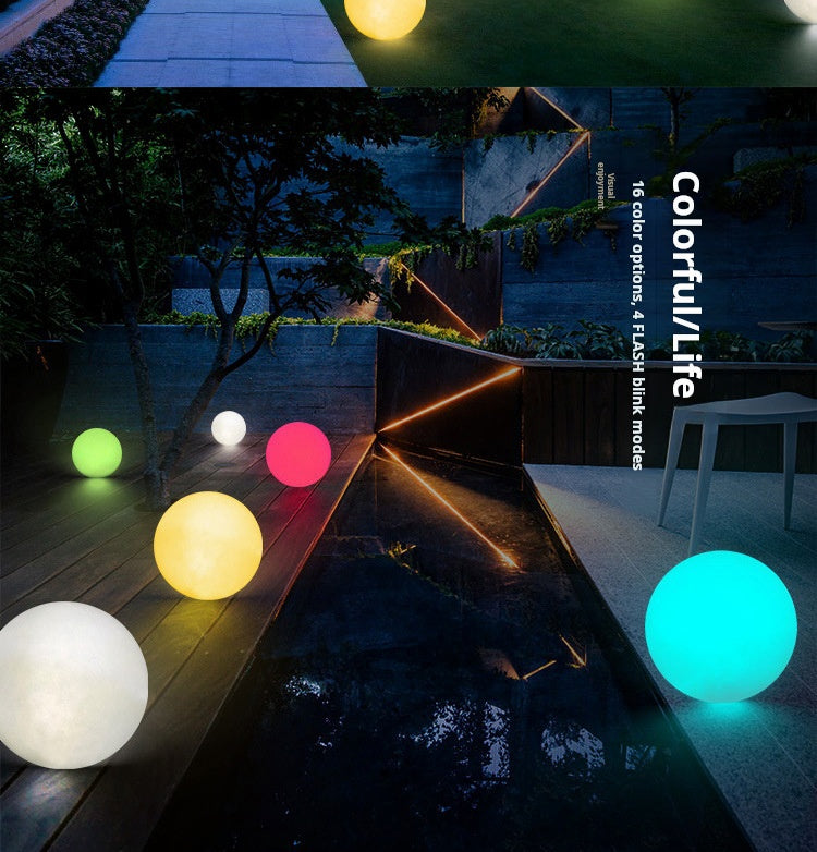 Solar sphere light installation guide - ground spike and solar panel setup