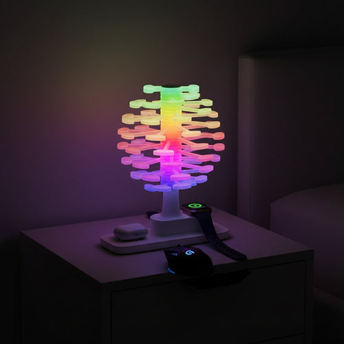 3-in-1 Wireless Charging Night Light - RGB Rainbow Mode Bedside