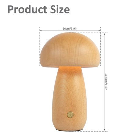 Portable Mushroom Table Lamp: Touch Dimmable Night Light