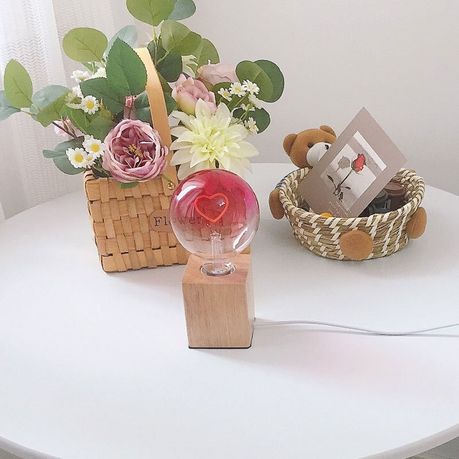 Vintage Heart LED Table Lamp