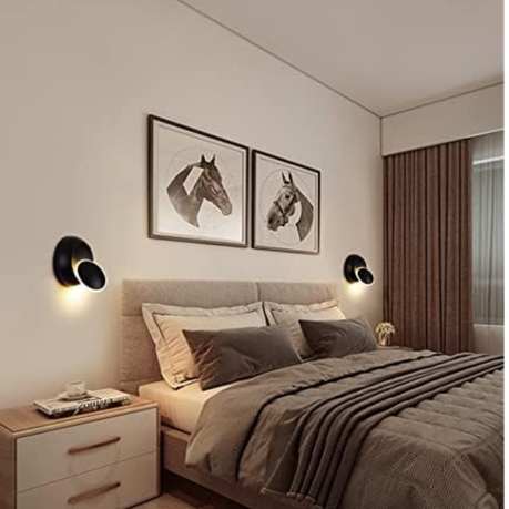 Aluminum LED Wall Lamp – 360° Rotatable 2-Pack