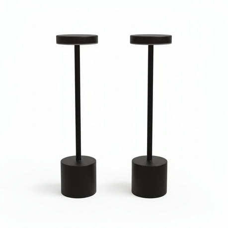 Iron I-Shaped Touch Table Lamp - Rechargeable LED, 3-Colour Dimmable