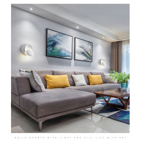 Aluminum LED Wall Lamp – 360° Rotatable 2-Pack