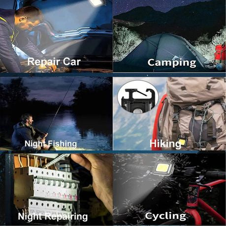 Electric Lighter & Flashlight Keychain Set