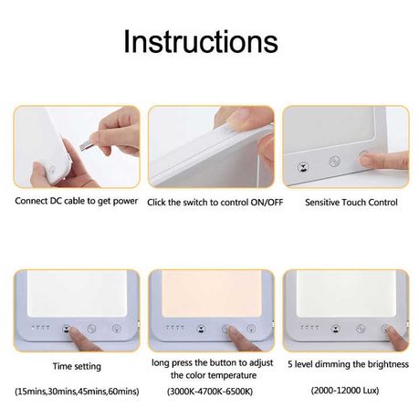 LED UV-Free Therapy Lamp Light