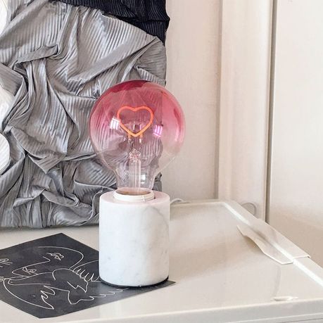 Vintage Heart LED Table Lamp