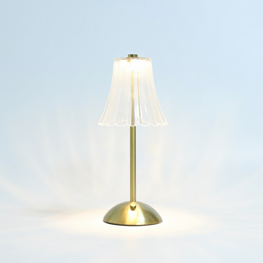 Crystal Small Table Lamp - Small Trumpet