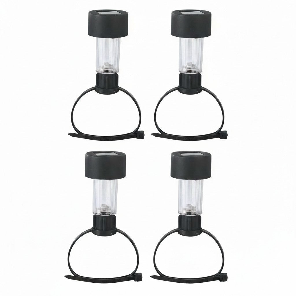 Solar waterproof cable tie lights - 4 pack on white background