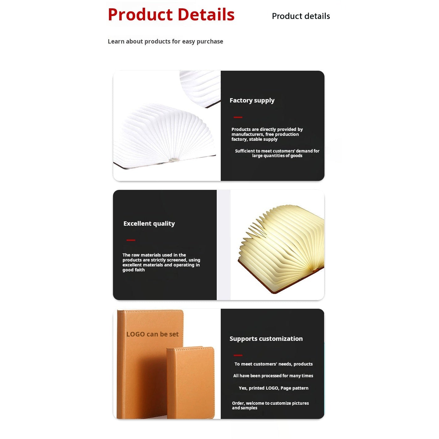 LumiLiving Folding Book Lamp - Whats in Box