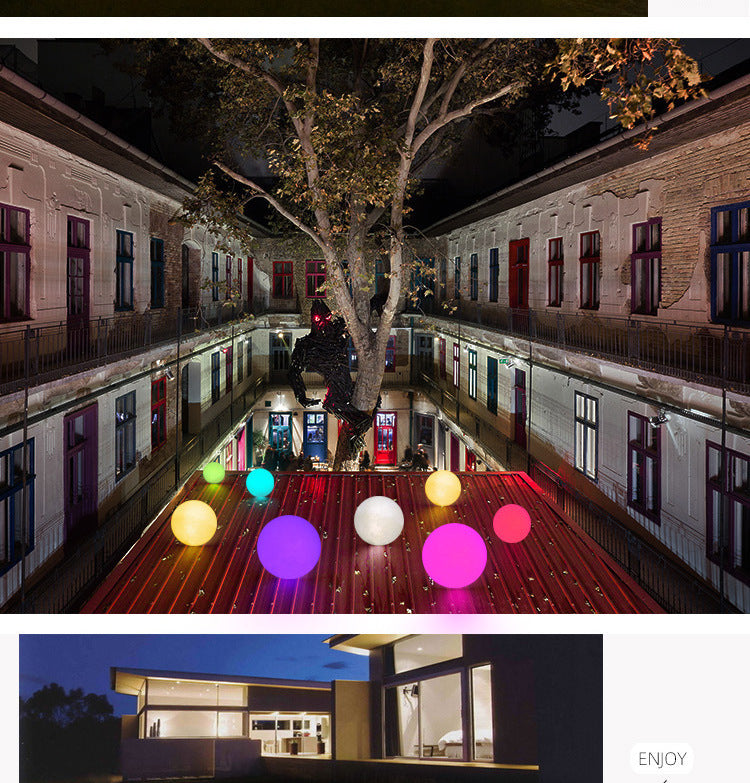 Solar LED ball lamp features and specifications - English translated