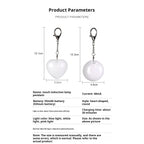 LED heart keychain light dimensions and specifications