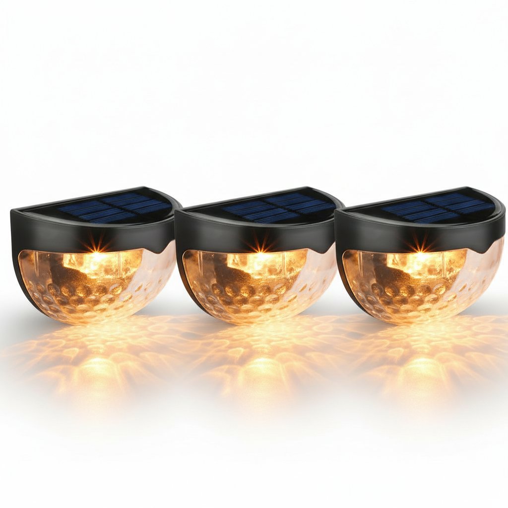 Solar Fence Light Warm White 3-Pack