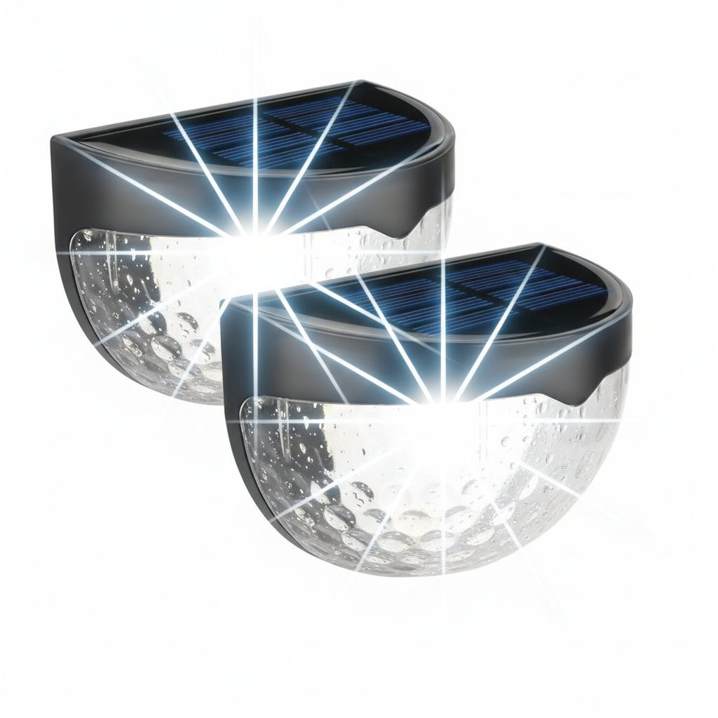 Solar Fence Light White 2-Pack