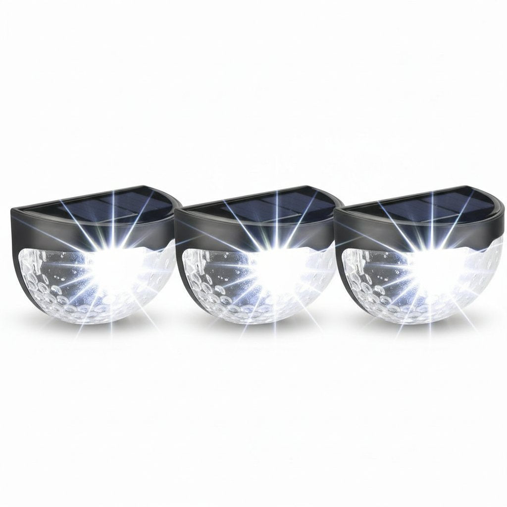 Solar Fence Light White 3-Pack